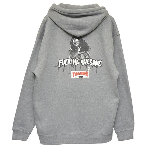 【値下げ】Fucking Awesome×THRASHER 2017SS　TRASH ME HOODIE　バックプリントプルオーバーパーカー　スウェッ