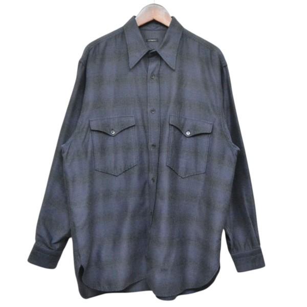 COMOLI（コモリ） COMOLI 2021AW ウールシルクワークシャツ チェック