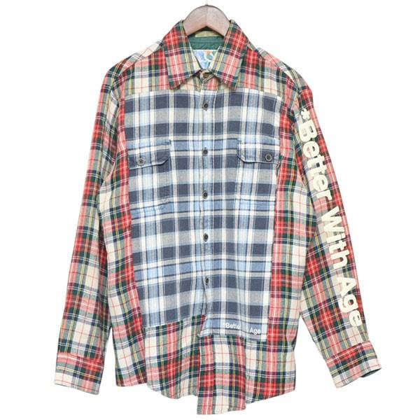 再構築 長袖シャツ ヴィンテージ リメイク クレイジーパターン