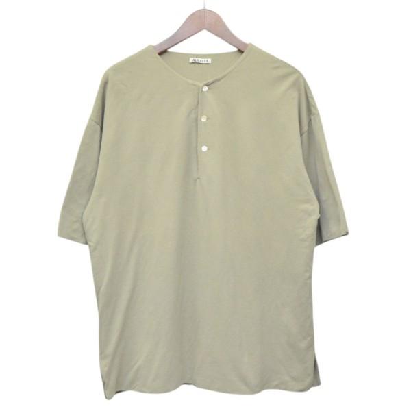 AURALEE オーラリー ハイゲージピケ ダブルクロス ヘンリーネックTシャツ AURALEE（オーラリー） AURALEE HIGH GAUGE PIQUE DOUBLE CLOTH HENLEY