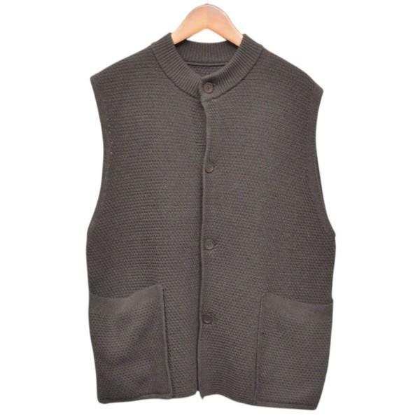イッセイミヤケ　オーバーサイズニットベスト HOMME PLISSE ISSEY MIYAKE イッセイミヤケオムプリッセ RUSTIC KNIT
