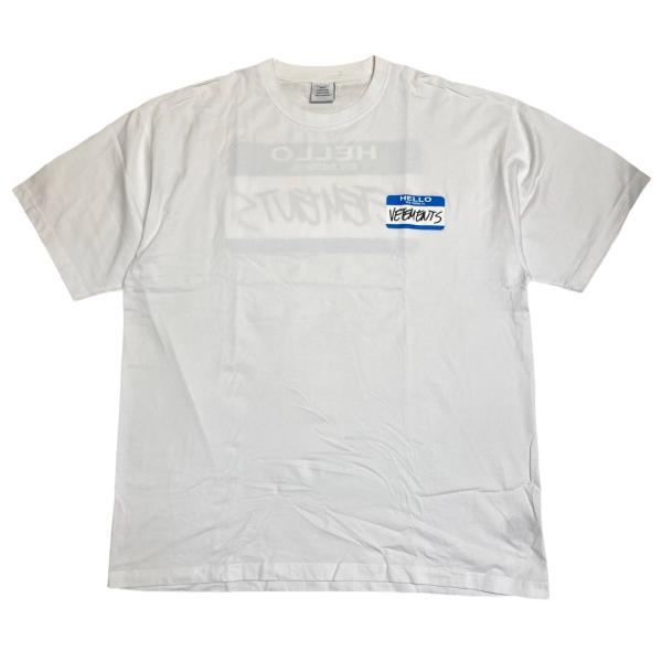 VETEMENTS 2021AW My Name Is Tee プリント半袖Tシャツ ホワイト  