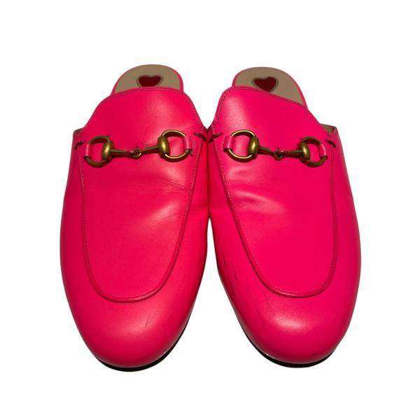 GUCCI グッチ PRINCE TOWN ミュール／557730 ショッキングピンク 