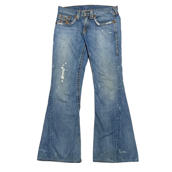 TRUE RELIGION トゥルーレリジョン フレアデニムパンツ 24 TRUE RELIGION トゥルーレリジョン フレアデニムパンツ 24