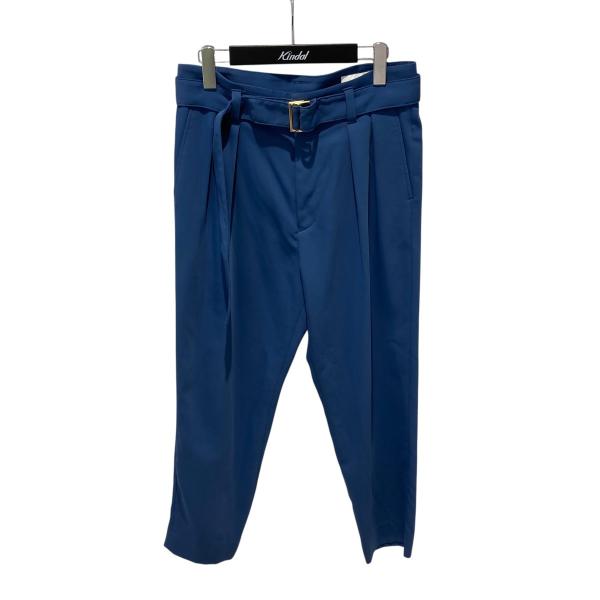 22ss CULLNI ベルトワイドパンツ　ブルー　サイズ1 kindal_8055000531513