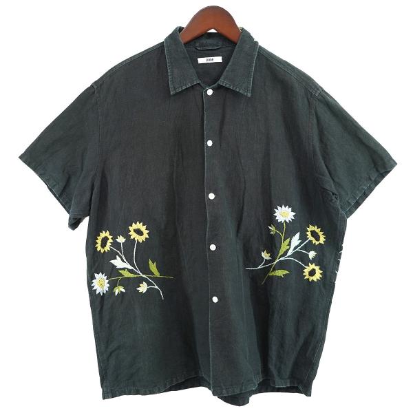 【美品】  BODE / ボーディ | リネン 刺繍 ワイドシルエット オープンカラーシャツ | XS/S | black | レディース 2075707655.jpg?1698765909