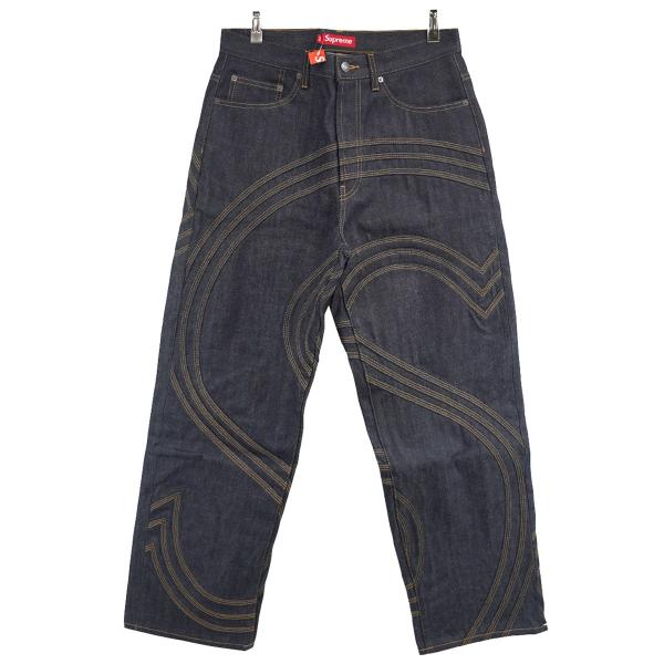 シュプリーム サイズ:34インチ  25SS  Rigid Baggy Selvedge Jean バギーデニムパンツ 中古 BS99 Supreme（シュプリーム） 【値下げ】Supreme 25SS S Logo Rigid Baggy