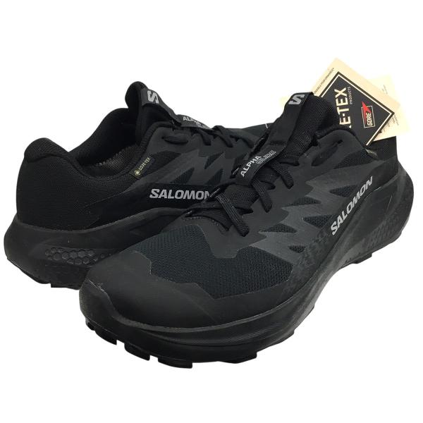 サロモン SALOMON ALPHAGLIDE GTX GORE-TEX アルファグライド トレイル スニーカー シューズ 靴 ブラック サイズ：27