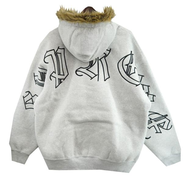 トップス Faux Fur Zip Up Hooded Sweatshirt フェイクファーフーディジップアップパーカー ／ fake fur hooded