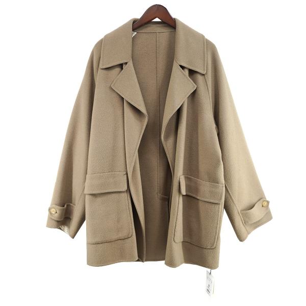 YLÈVEイレーヴ ツイードカラーショールガウンコート YLEVE（イレーヴ） YLEVE 24AW LAMBWOOL DOUBLE CLOTH SHORT COAT