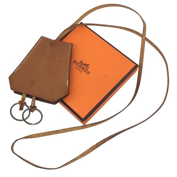 HERMES（エルメス） 【値下げ】HERMES クロシェット レザー キーリング