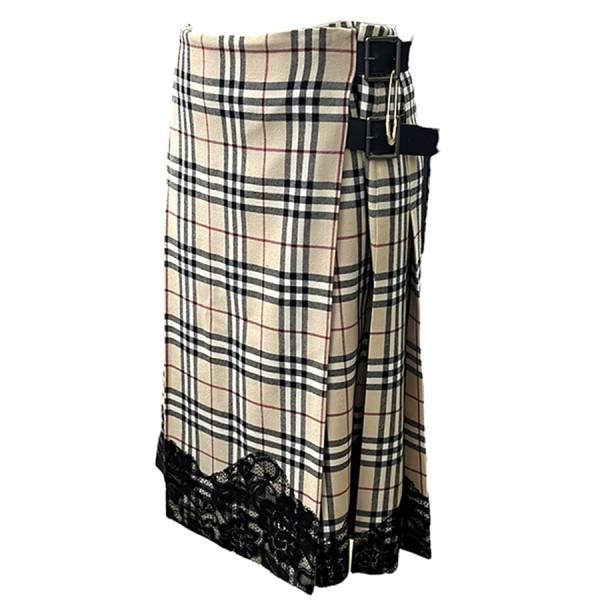 BURBERRY LONDON バーバリーチェック 裾レース 巻きスカート BURBERRY LONDON バーバリーチェック 裾レース 巻きスカート