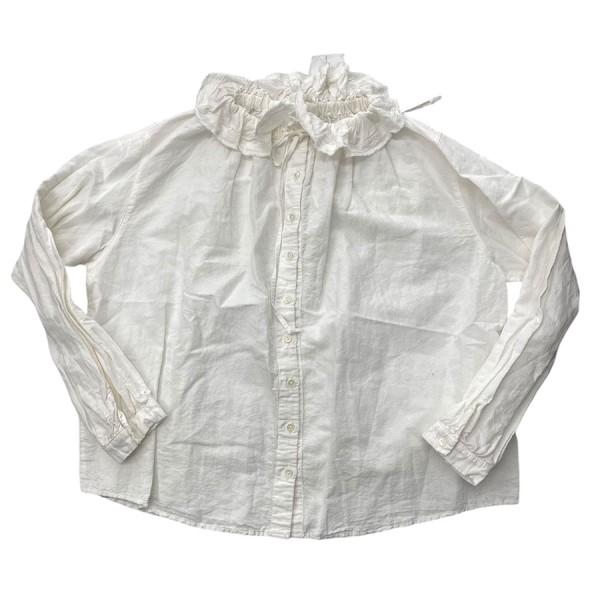 ネストローブ nest Robe コットンリネンダンガリーフリルシャツ 01234 
