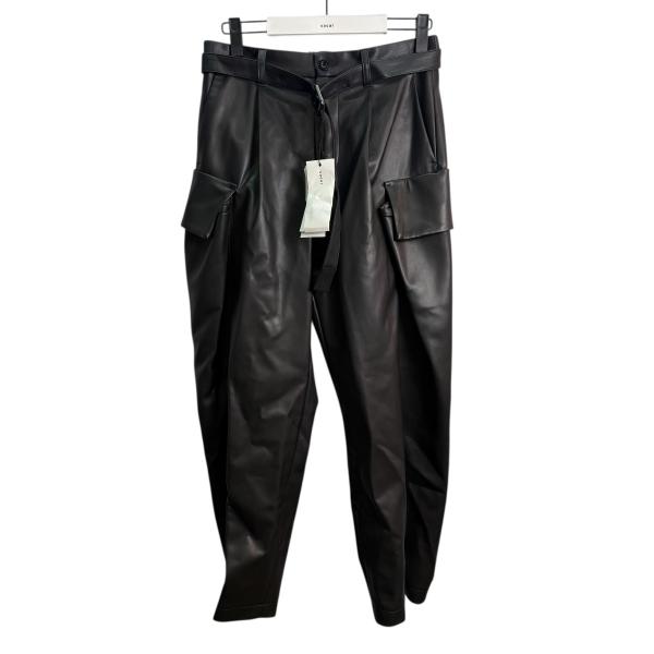 sacai サカイ 25AW レザーパンツ オリーブ サイズ1 sacai（サカイ） sacai 25AW／ Faux Leather Pants ／フェイクレザー