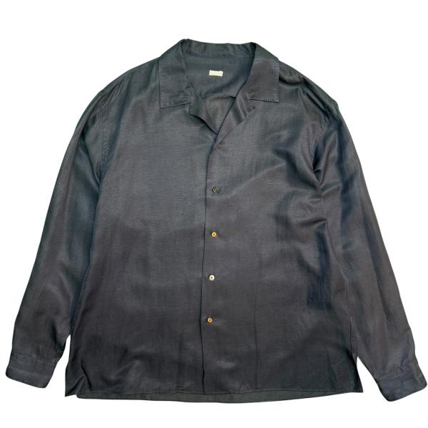 未使用　A.PRESSE 25SS シルクリネンオープンカラーシャツ kindal_8065000232532