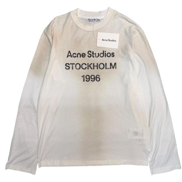 確実正規品 / 試着のみAcnestudios 1996ロゴロンT ホワイト ロンt 