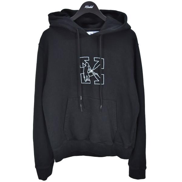 値下げ】OFF WHITE LOGO WORKERS SLIM HOODIE プルオーバーパーカ 