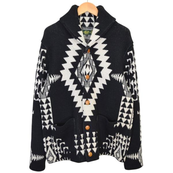 JELADO ジェラード ネイティブ柄ショールカラーニット