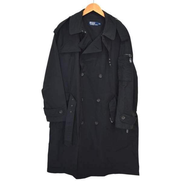 【美品】ラルフローレン 90's ウールチェック ライナー トレンチコート L. 美品】ラルフローレン 90's ウールチェック ライナー トレンチコート L