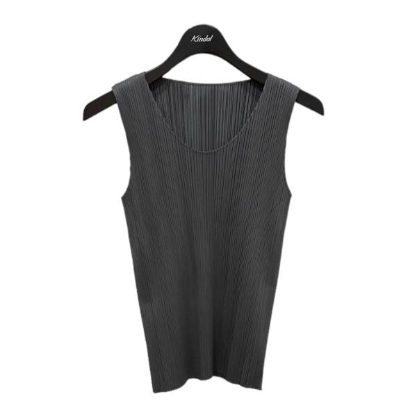 プリーツプリーズ ノースリーブ トップス グレー　土日限定お値下げ‼️ PLEATS PLEASE（プリーツ プリーズ） 【値下げ】PLEATS PLEASE
