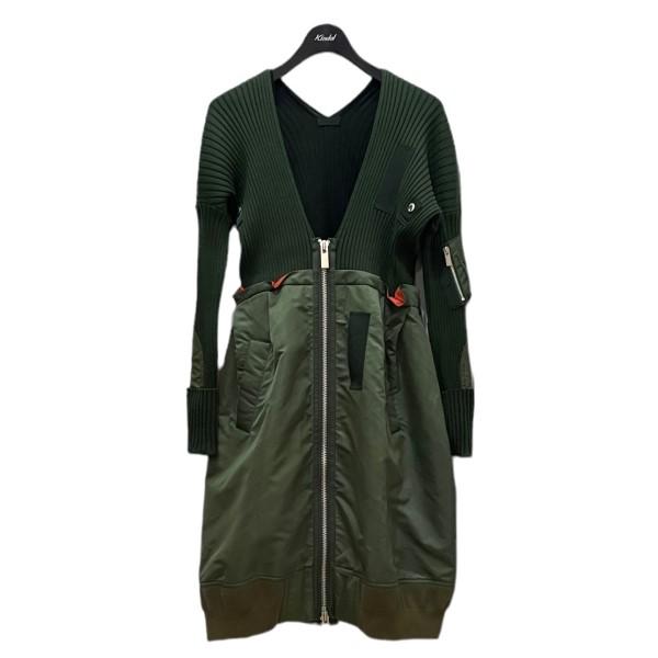 サカイ sacai Knit×Nylon Twill Dress ニットナイロンコンビワンピース 