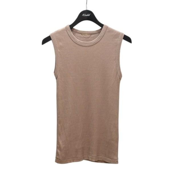 ドゥーズィエムクラス カットソー リブ ノースリーブ F ピンクベージュ Deuxieme Classe（ドゥーズィエムクラス） Deuxieme Classe sleeveless