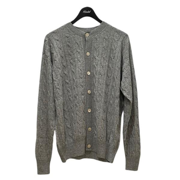 AURALEE オーラリー SUPER FINE CASHMERE SILK CABLE KNIT CARDIGAN 
