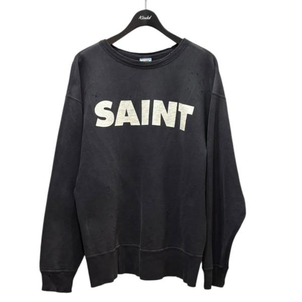 SAINT MICHAEL/セントマイケル/CREW SWEAT BLACK セントマイケル SAINT MICHAEL CREW SWEAT SM-YS1-0000-027