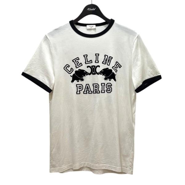 CELINE（セリーヌ） トリオンフロゴTシャツ RX0AV671Q．01OB ホワイト