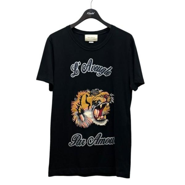 GUCCI（グッチ） GUCCI TIGER 刺繍T 430813 X5M72 ブラック サイズ