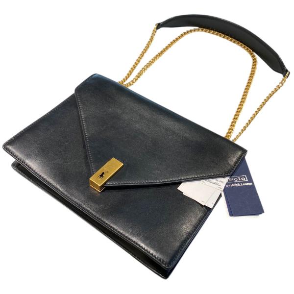 ラルフ(プロフ要確認) POLO RALPH LAUREN ポロラルフローレン IDレザーチェーンバッグ