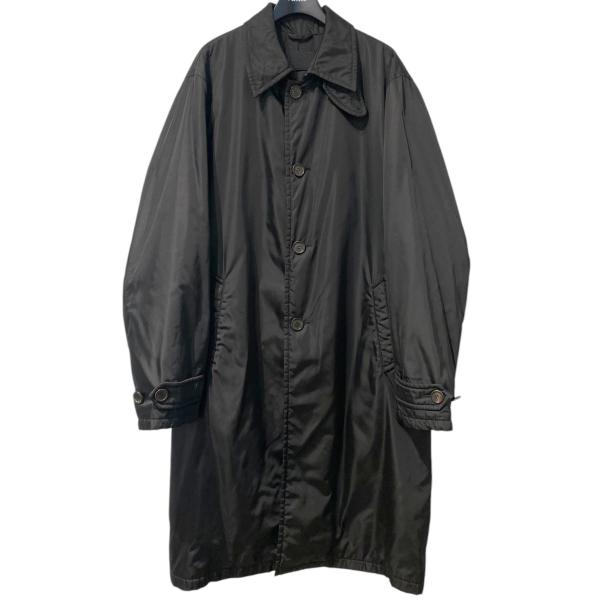 PRADA プラダ ナイロン中綿入りステンカラーコート ブラック