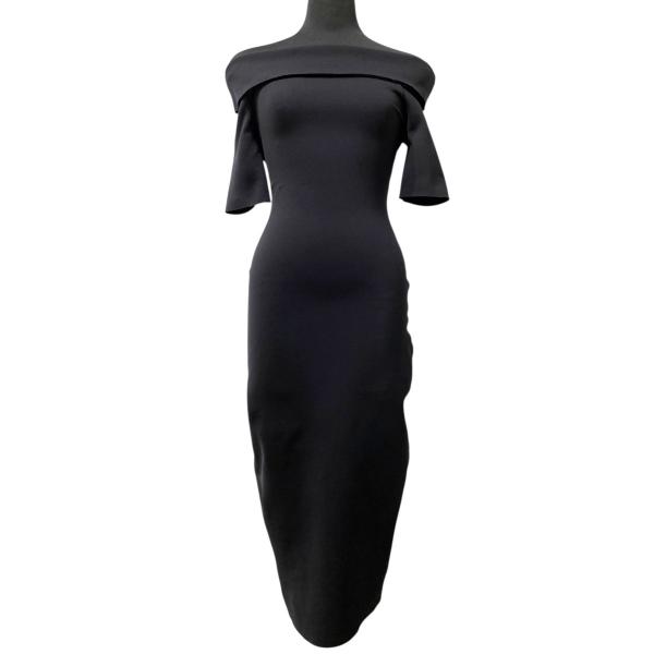 専用　　ザロウ ワンピース ドレス オフショルダー ストレッチ 黒 M THE ROW（ザ ロウ） 【値下げ】THE ROW OFF SHOULDER STRETCH MIDI