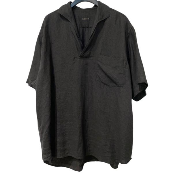 COMOLI カナパ スキッパー半袖シャツ size3 COMOLI カナパ スキッパー半袖シャツ BLACK | CASANOVA&CO