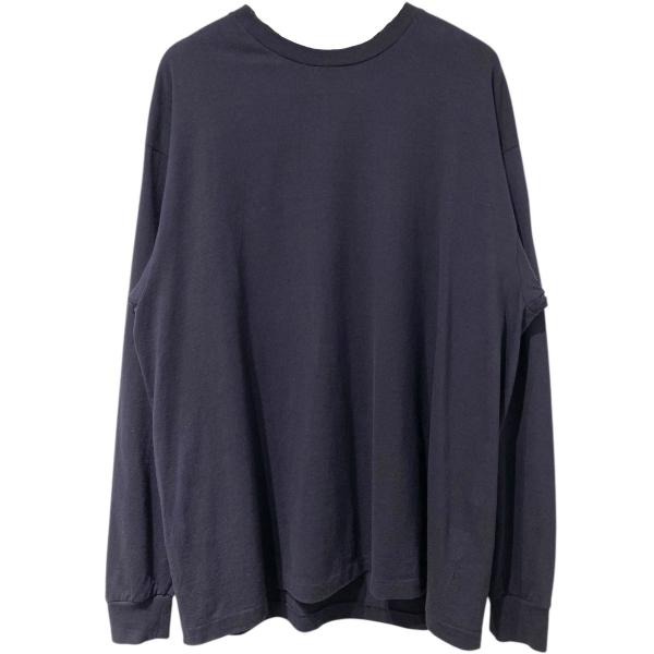 COMOLI コモリ 23SS 空紡天竺 長袖Tシャツ ネイビー サイズ：4