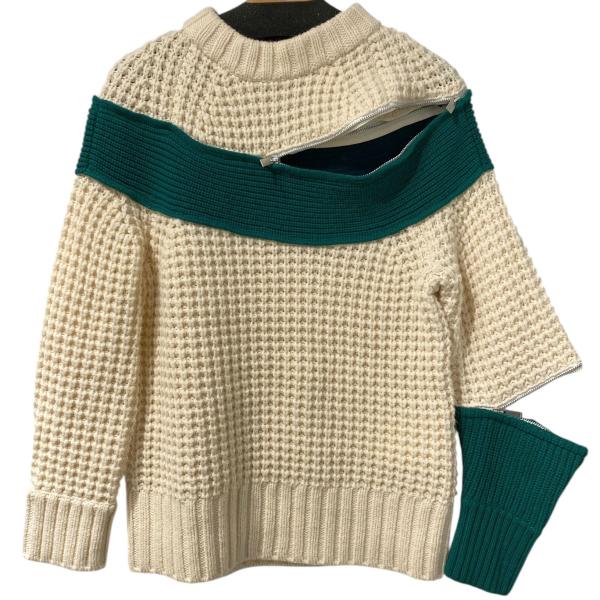 sacai（サカイ） sacai Wool zip attachment knitウールZIP