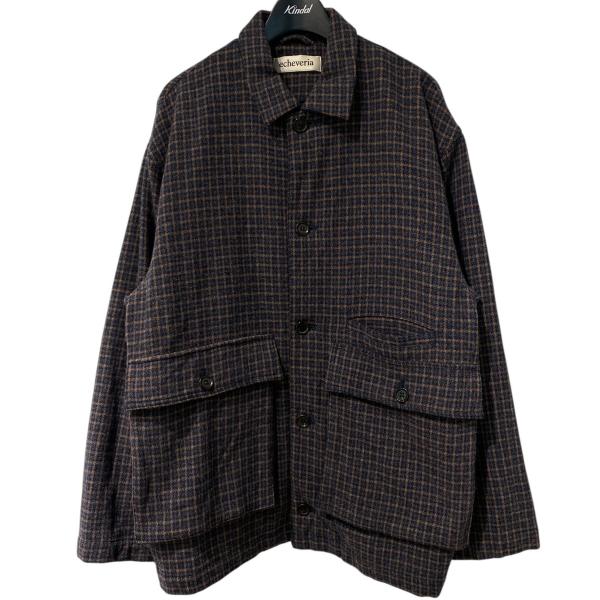 エケベリア echeveria 25SS alpaca wool trip jktオーバーサイズ