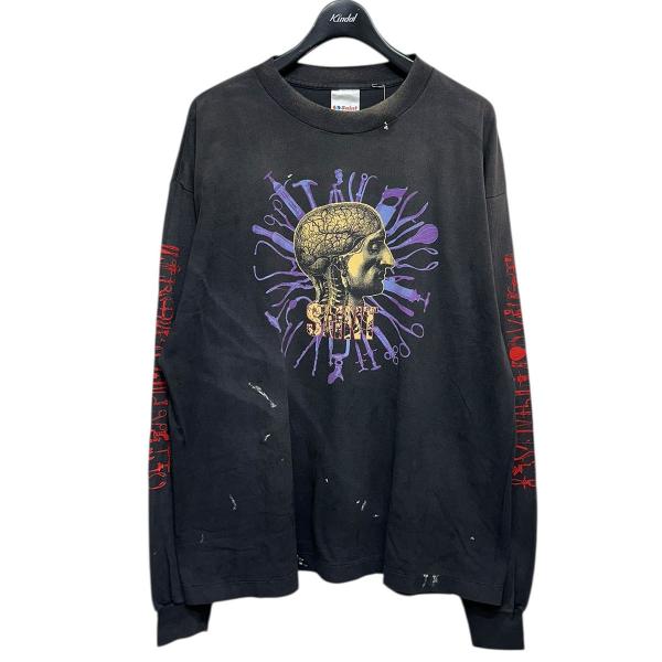 新品_セントマイケル SAINT MICHAEL 26SSダスト加工長袖シャツ セントマイケル SAINT MICHAEL 26SS LS T-SHIRT／HEAD ヴィンテージ