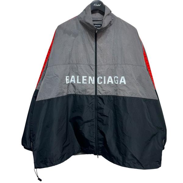 BALENCIAGA - 【極美品】 34サイズ バレンシアガ バックロゴ ウインドブレーカー BALENCIAGA（バレンシアガ） BALENCIAGA Logo Colorblocked Ripstop
