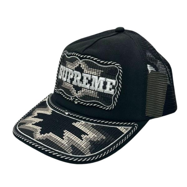 Supreme ブラック メッシュキャップ 7 1/2 Supreme（シュプリーム） Supreme 26SS Western Embroidered Mesh Back