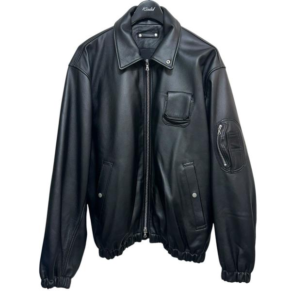 Stein シュタイン 25AW SHEEP LEATHER JACKET ジップアップ レザーフライトジャケット ブラック ST.1219 シュタイン ssstein 25AW SHEEP LEATHER FLIGHT JACKET シープレザー