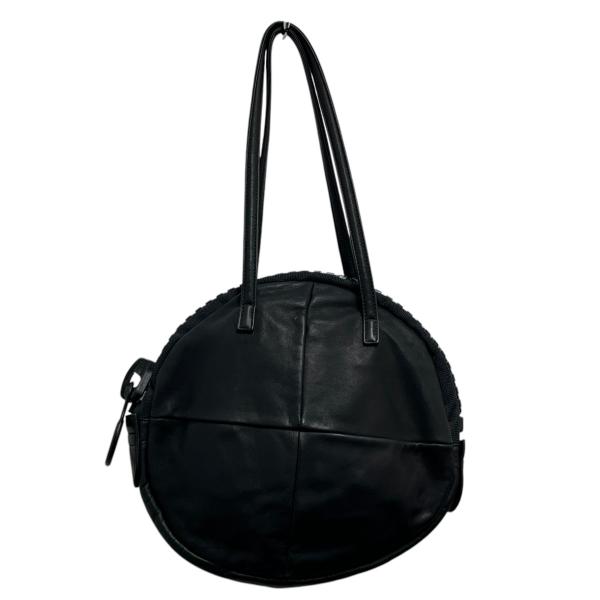 kawa-kawa カワカワ 丸型 トートバッグ レザー ブラック 25bis kawa-kawa カワカワ 丸型 トートバッグ レザー ブラック 25bis