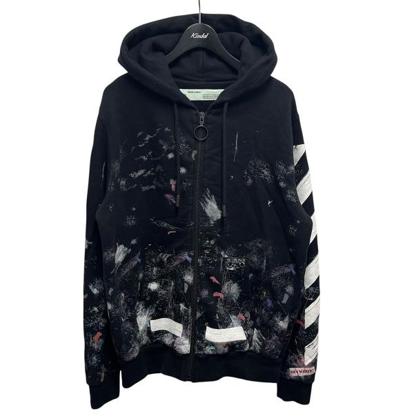 off white（オフホワイト） OFFWHITE Diag Galaxy Brushed Zip Hoodie