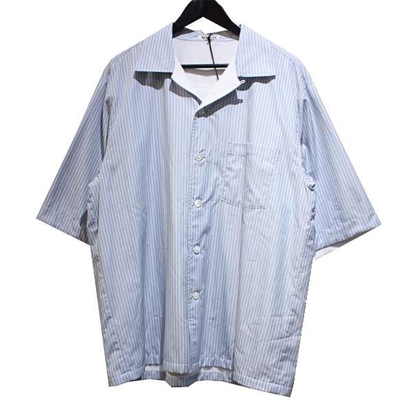 AURALEE 22SS TERRY LINED FINX STRIPE SHIRTS テリー ストライプ