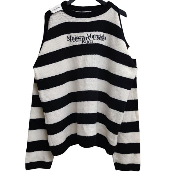 Maison Margiela Tommy Cash ボーダーニット ホワイト×ブラック サイズ
