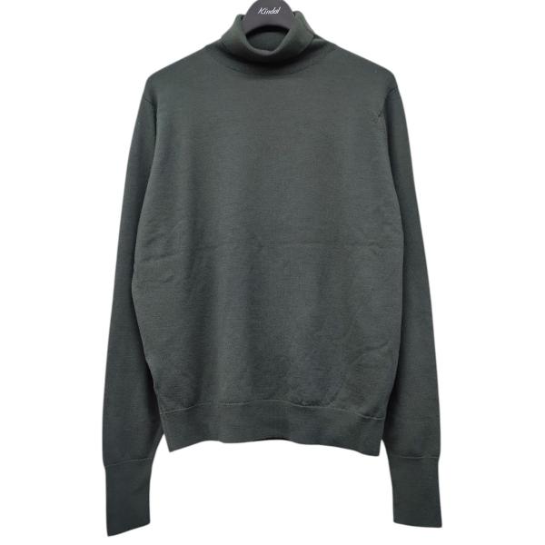 JOHN SMEDLEY ジョンスメドレー タートルネックニット グリーン サイズ