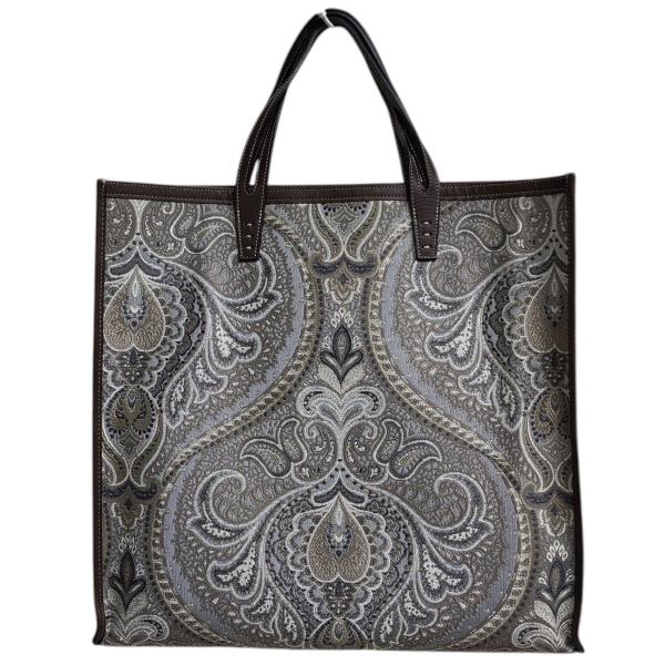 A VACATION（アヴァケーション） ペイズリー柄トートバッグ グレー