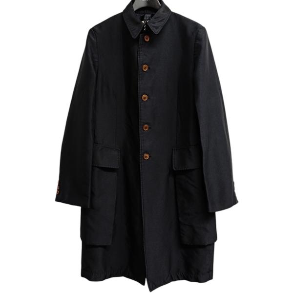 COMME des GARÇONS コムコム ポリ縮絨 ねじれロングジャケット COMME DES GARCONS HOMME PLUS ねじれポリ縮ジャケット