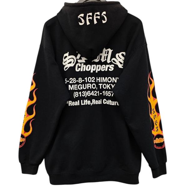 サムズ SAMS CHOPPERS ONLY ZIP HOODIE ジップパーカー ブラック