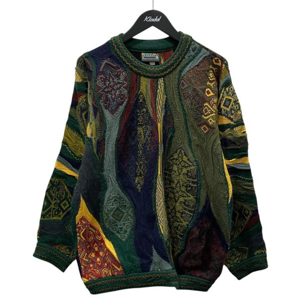 クージー COOGI 3Dニットセーター オリーブ・イエロー・バー